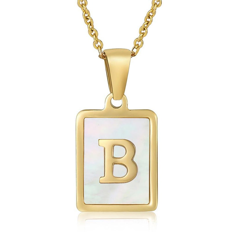 Mother-of-Pearl Monogram Necklace