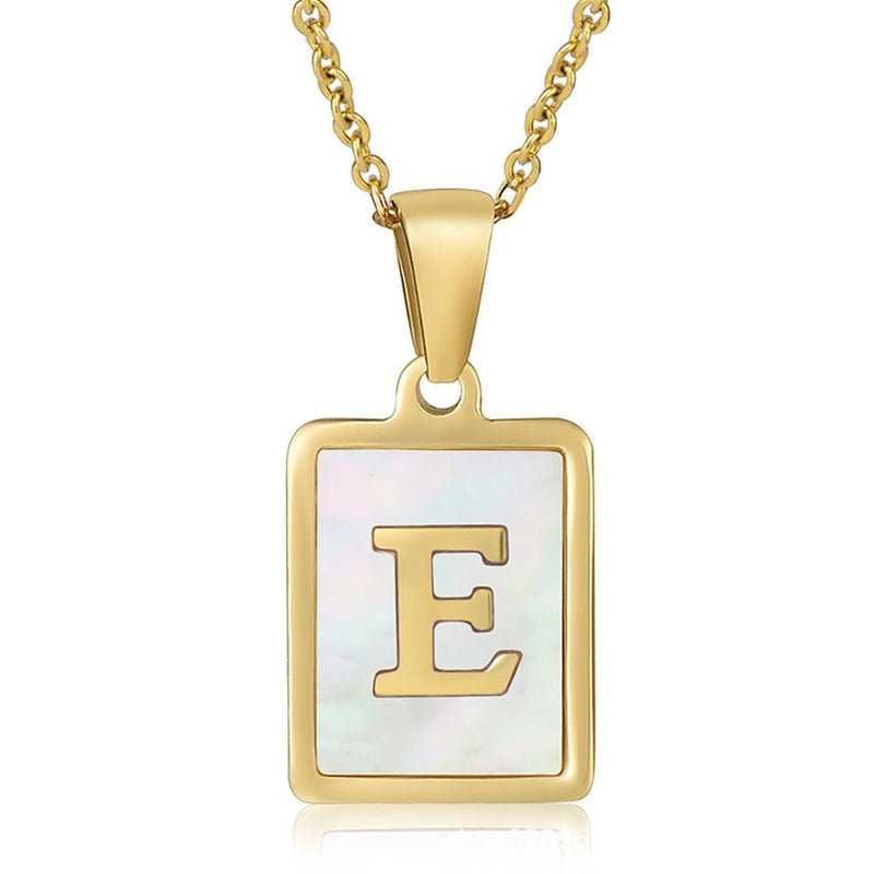Mother-of-Pearl Monogram Necklace
