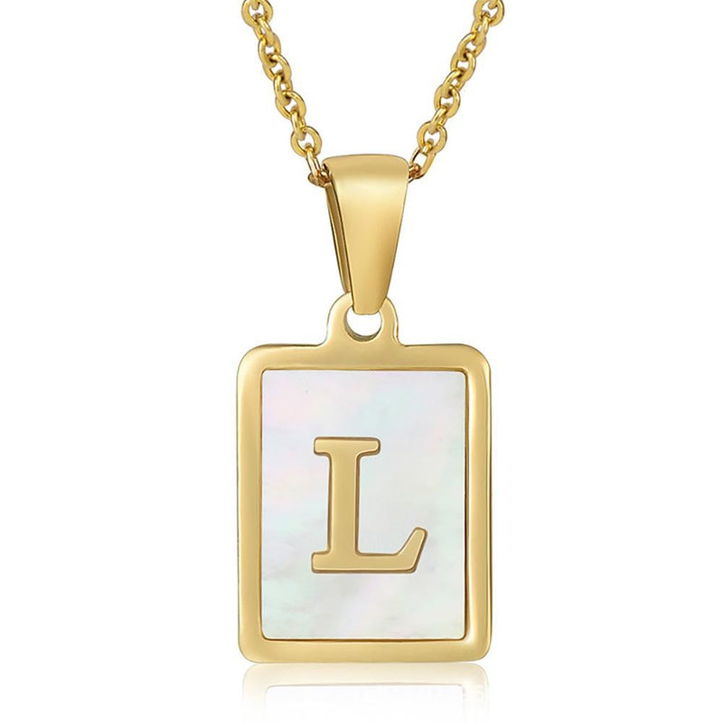 Mother-of-Pearl Monogram Necklace