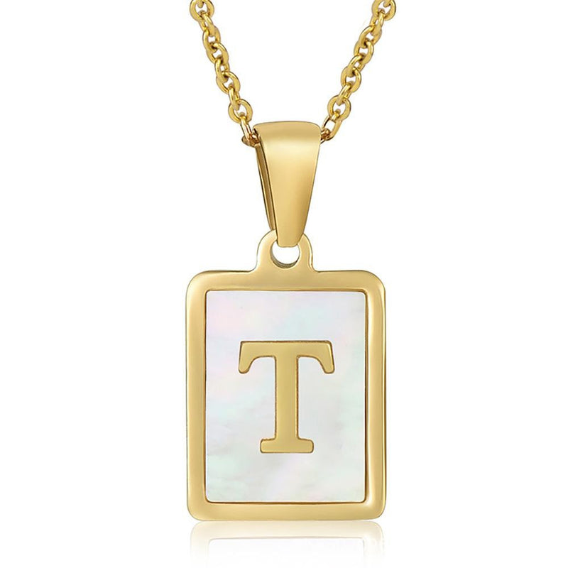 Mother-of-Pearl Monogram Necklace