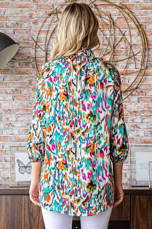 Regina Abstract Blouse *FINAL SALE*