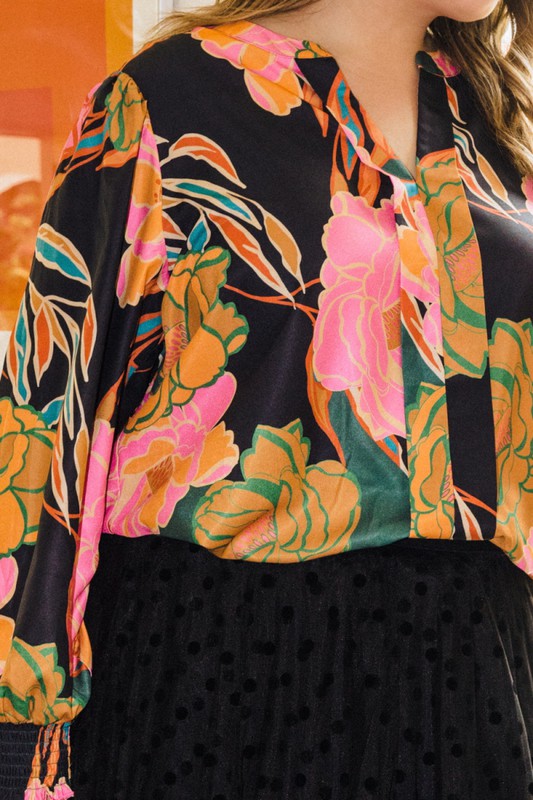 Dahlia Puff Sleeve Top - Curvy *FINAL SALE*