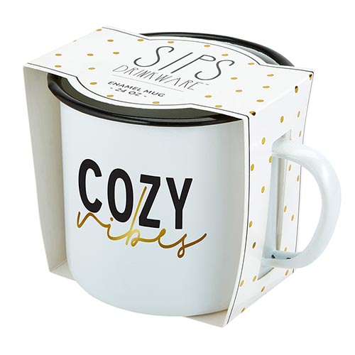Cozy Vibes Enamel Mug