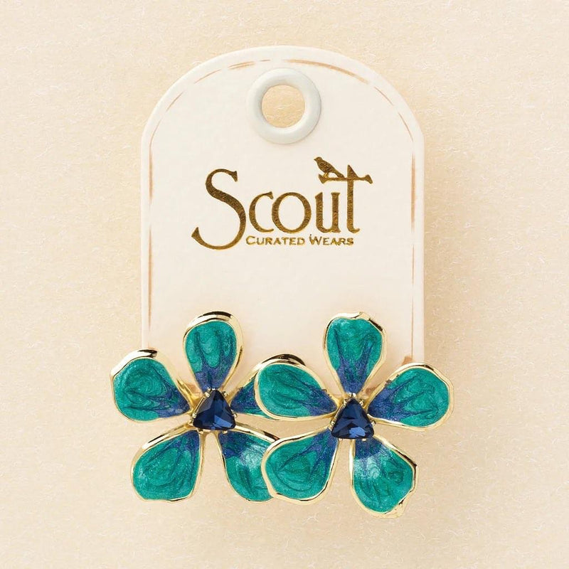 Sparkle & Shine Enamel Flower Earring