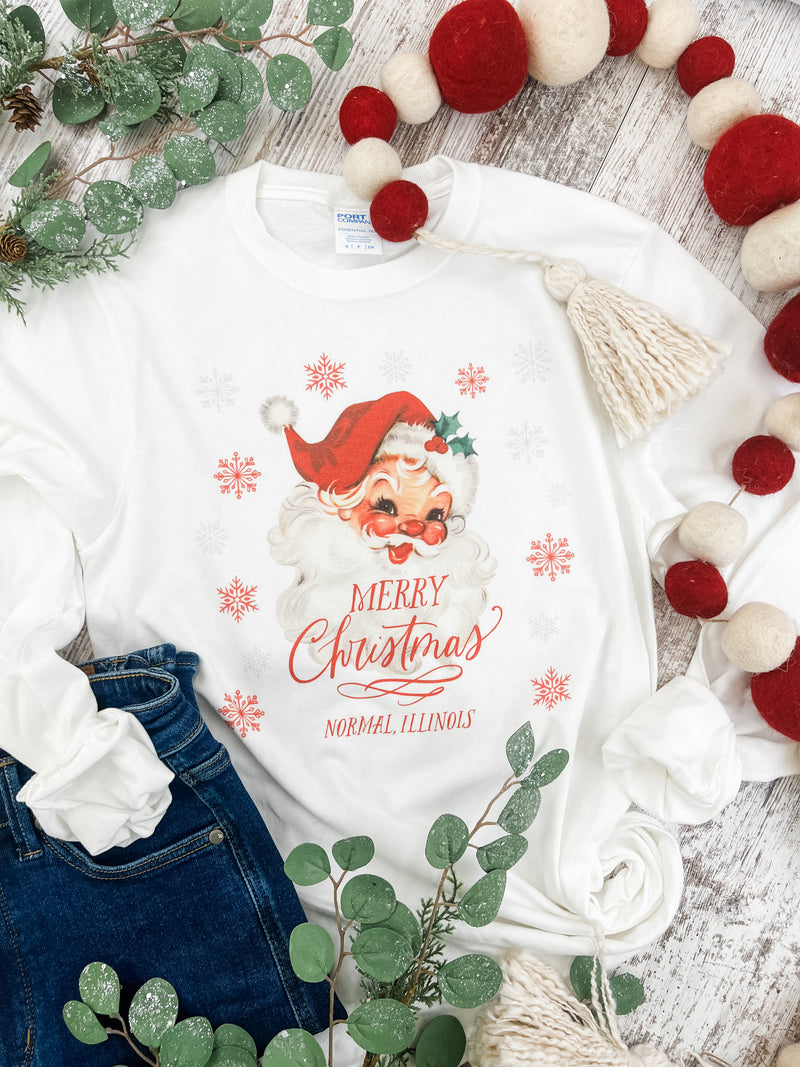 Customized Vintage Santa Long Sleeve Tee *FINAL SALE*