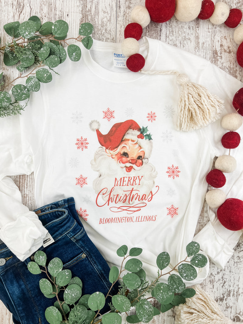 Customized Vintage Santa Long Sleeve Tee *FINAL SALE*