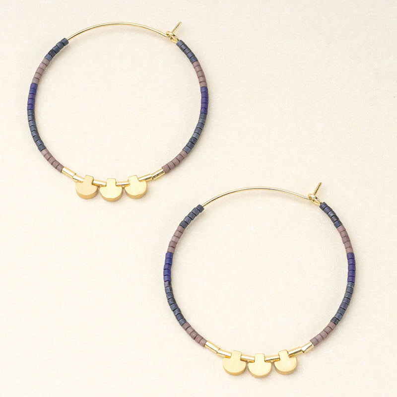 Chromacolor Miyuki Large Hoop Earring