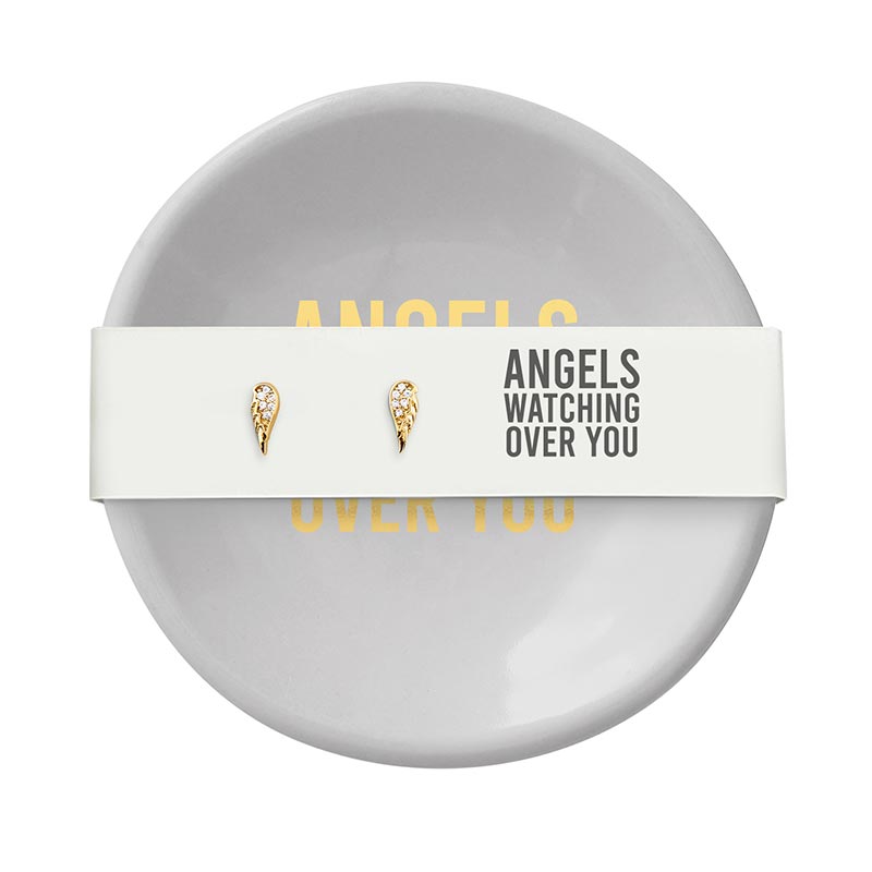 Ceramic Ring Dish & Earrings