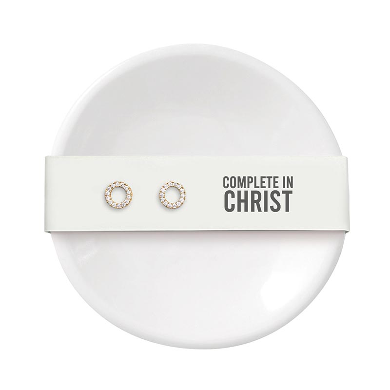 Ceramic Ring Dish & Earrings