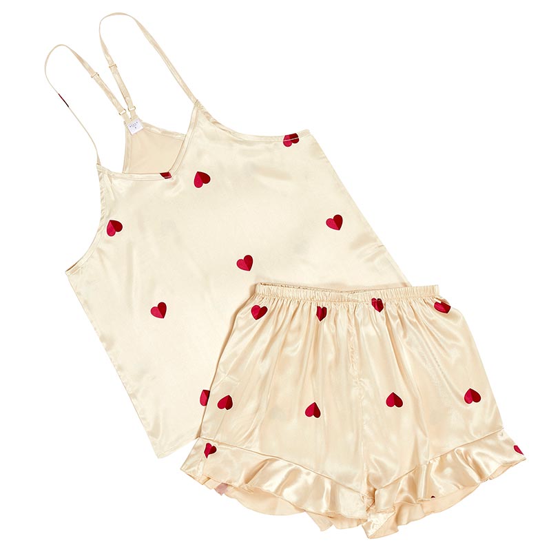 Cami + Ruffle Short Satin Pajama Set *FINAL SALE*