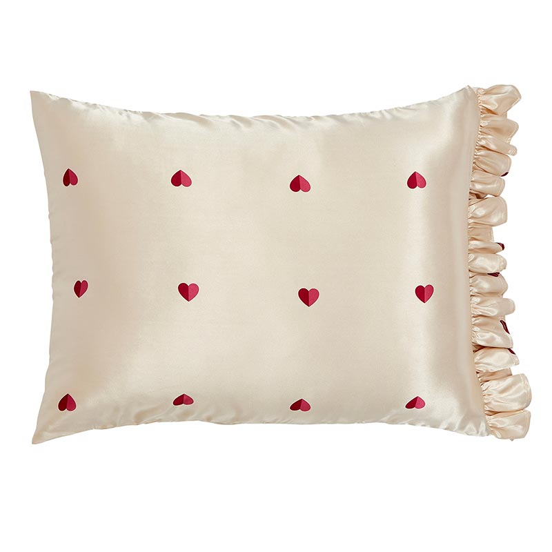 Ruffled Satin Pillow Case