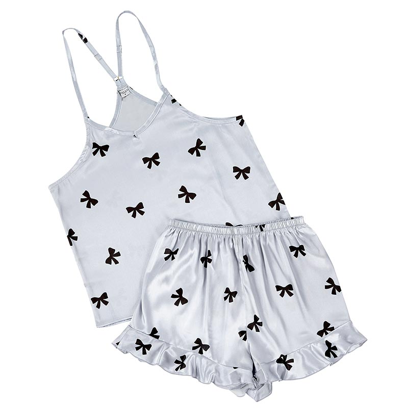 Cami + Ruffle Short Satin Pajama Set *FINAL SALE*