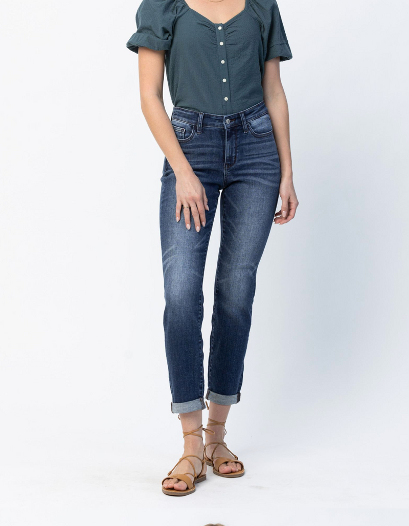 June Slim Fit Cuffed Jean - Curvy