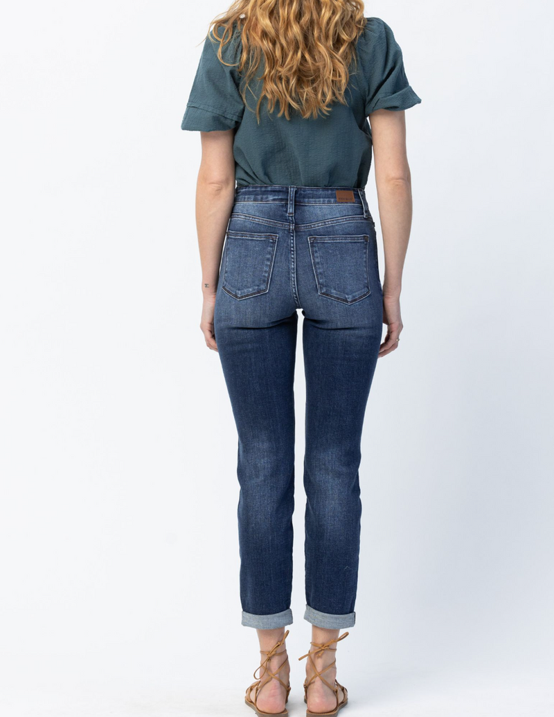 June Slim Fit Cuffed Jean - Curvy