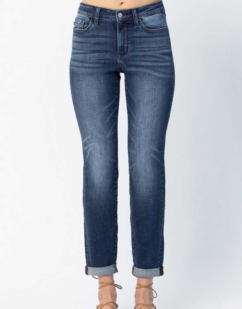 June Slim Fit Cuffed Jean - Curvy