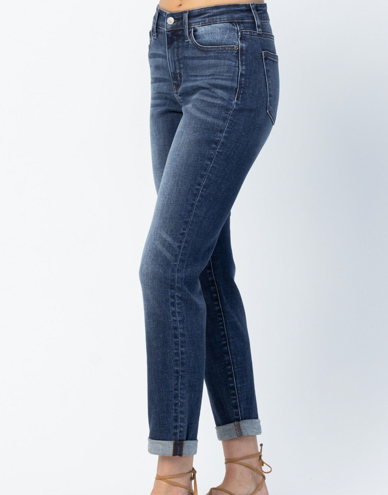 June Slim Fit Cuffed Jean - Curvy