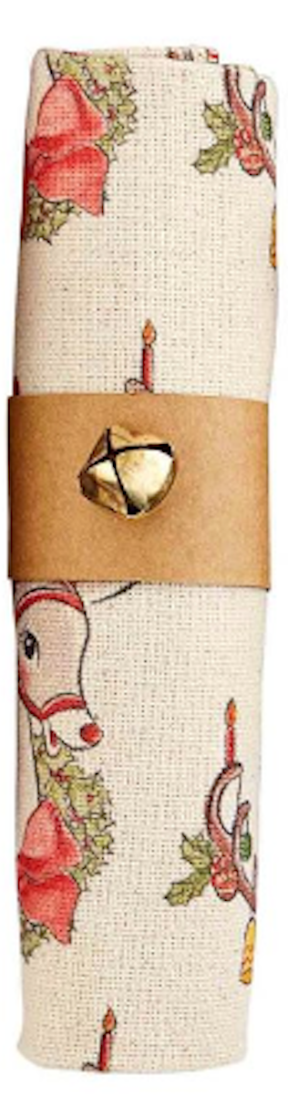 Jingle Bell Wrapped Towels