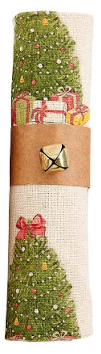 Jingle Bell Wrapped Towels