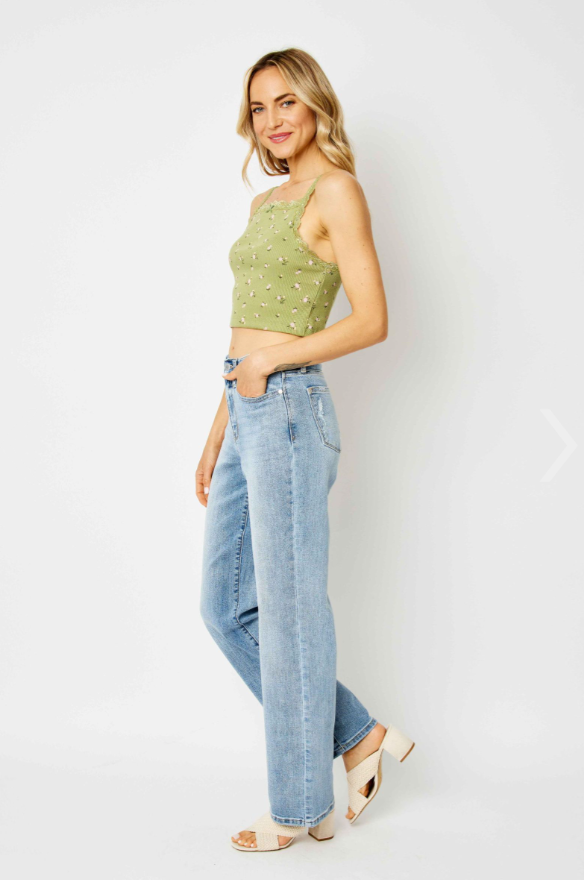 Rosie High Waist Straight Leg Jean - Curvy