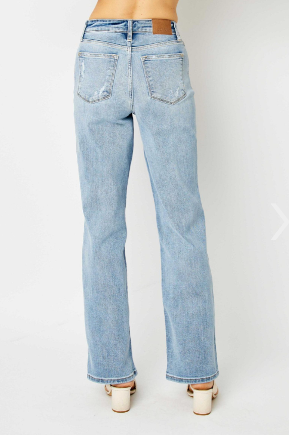 Rosie High Waist Straight Leg Jean - Curvy
