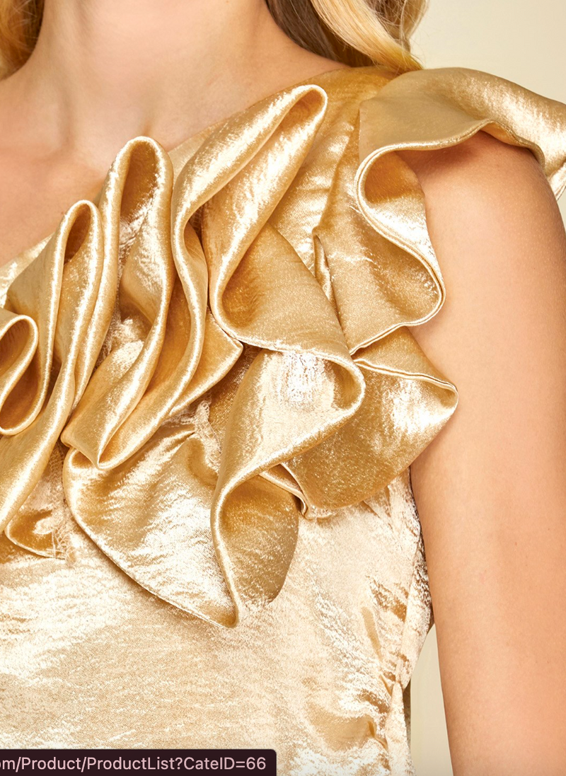 Charlotte Satin Ruffle Top *FINAL SALE*