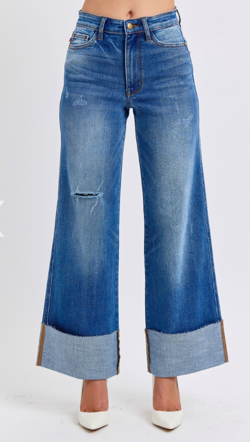 Seraphina Wide Leg Jean With Cuff