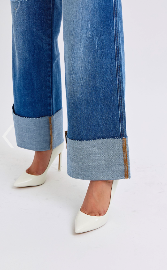 Seraphina Wide Leg Jean With Cuff
