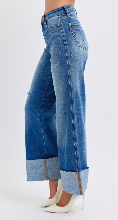 Seraphina Wide Leg Jean With Cuff