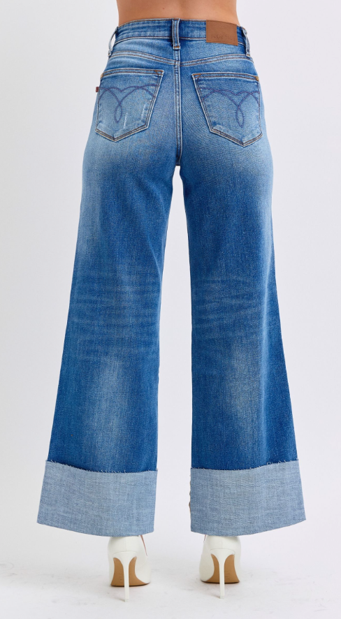 Seraphina Wide Leg Jean With Cuff