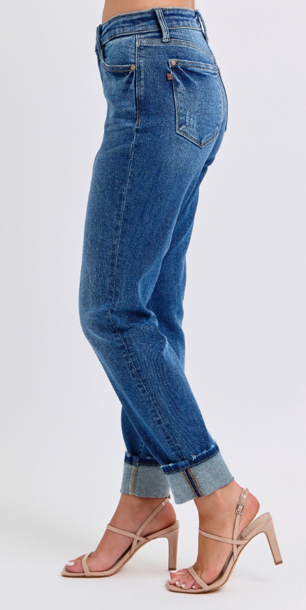 Julia Vintage Wash Jean With Cuff