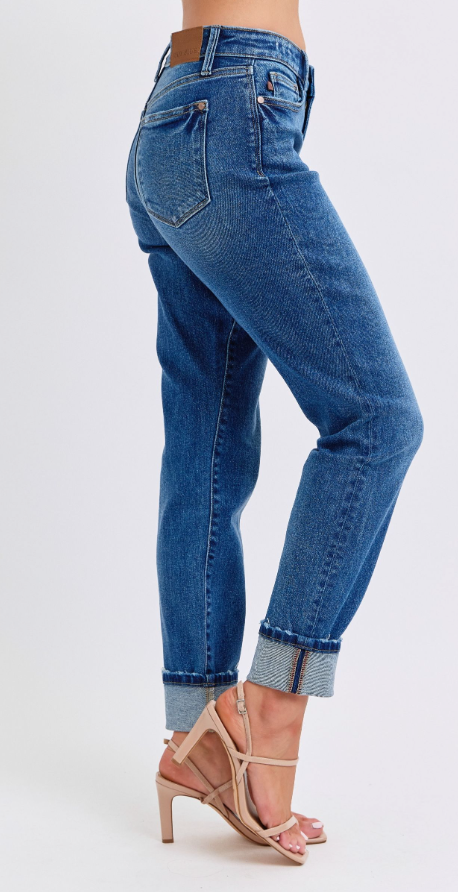 Julia Vintage Wash Jean With Cuff