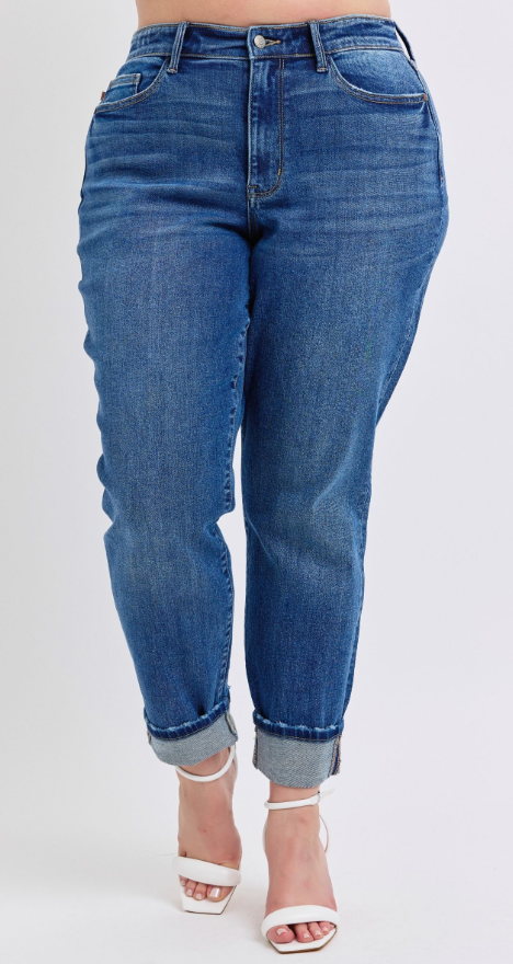 Julia Vintage Wash With Cuff - Curvy
