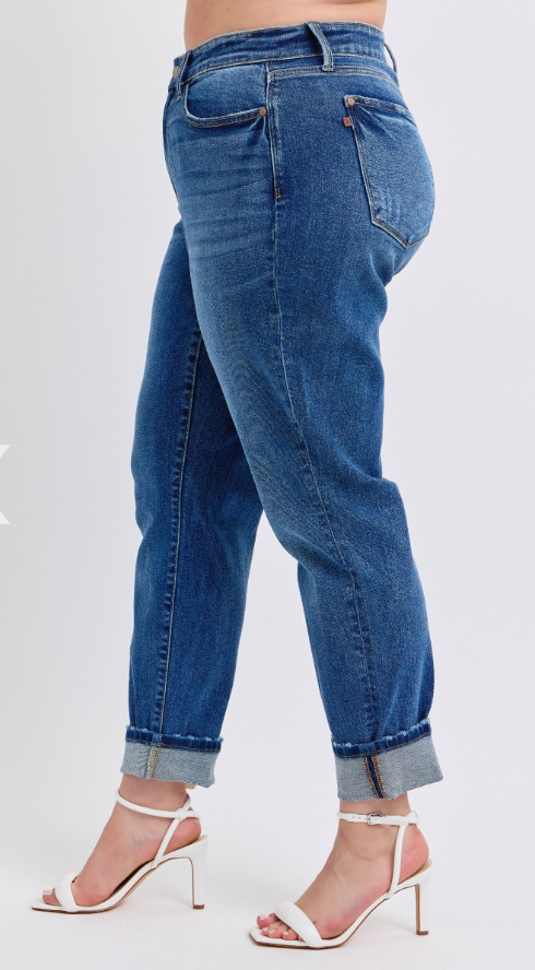 Julia Vintage Wash With Cuff - Curvy