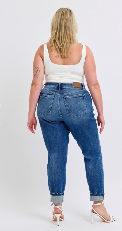 Julia Vintage Wash With Cuff - Curvy