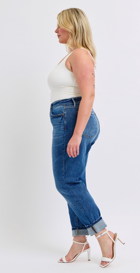 Julia Vintage Wash With Cuff - Curvy