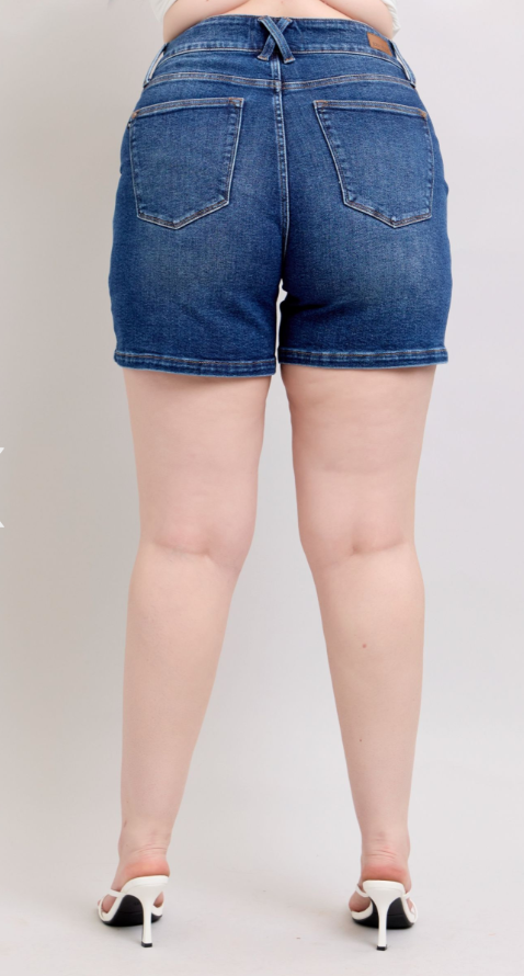 Piper High Waist Button Waistband Shorts - Curvy *FINAL SALE*