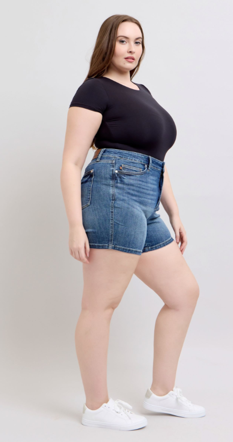 Laura Mid Rise Tummy Control Shorts - Curvy * FINAL SALE *