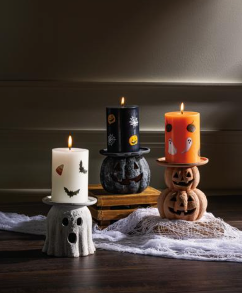 Halloween Terracotta Pillar Holder