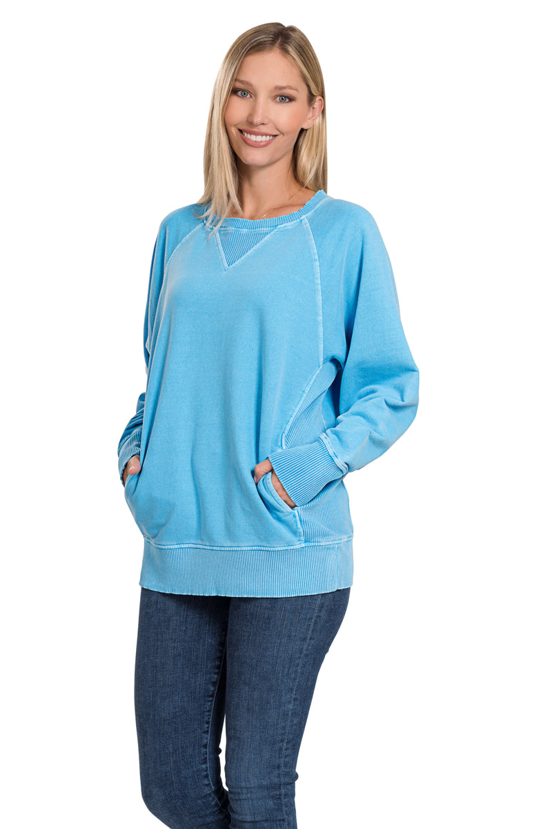 Iris Pigment Dyed Pullover