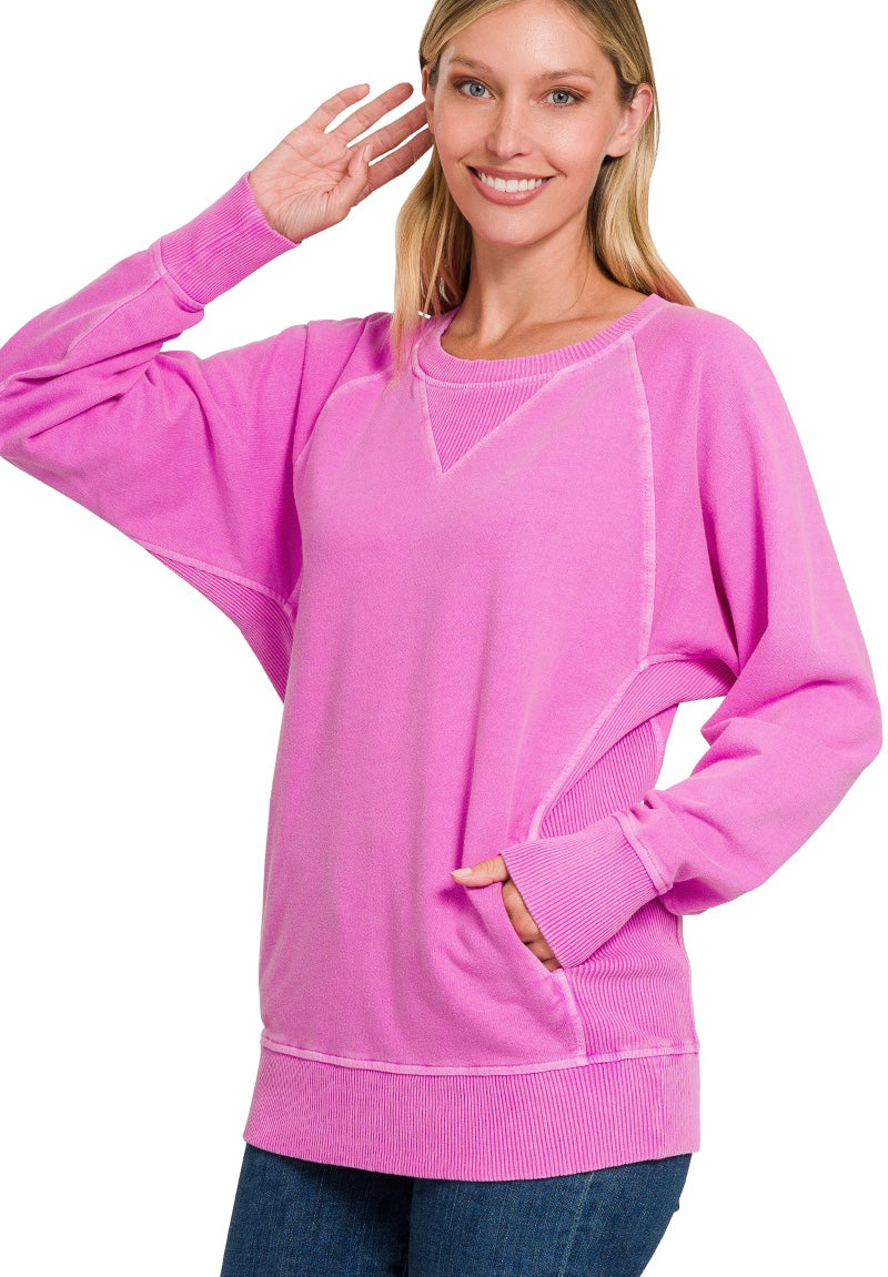 Iris Pigment Dyed Pullover