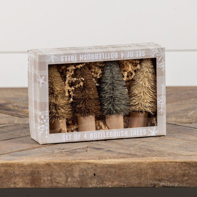 Earth-tone Bottlebrush Tree Set