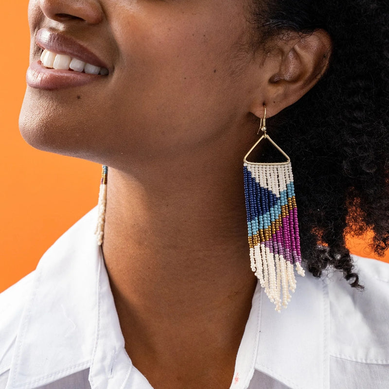 Emilie Angles Beaded Fringe Earrings
