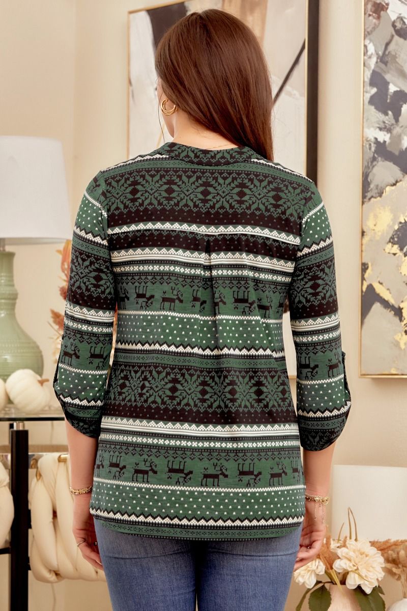 Hunter Green Christmas Lizzy - Curvy *FINAL SALE*