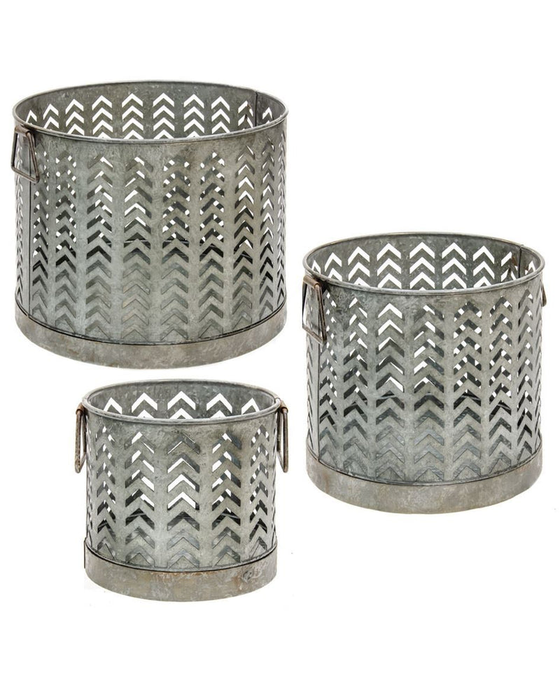Chevron Metal Basket