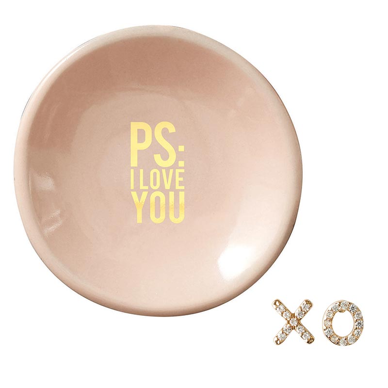 Ceramic Ring Dish & Earrings