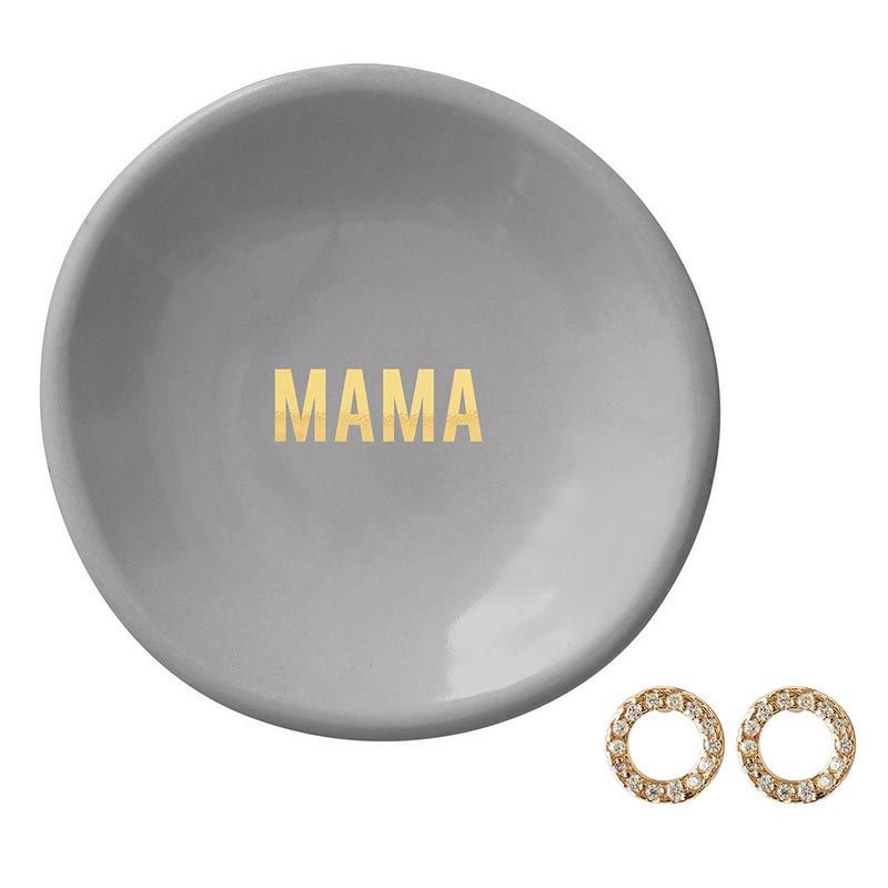 Ceramic Ring Dish & Earrings