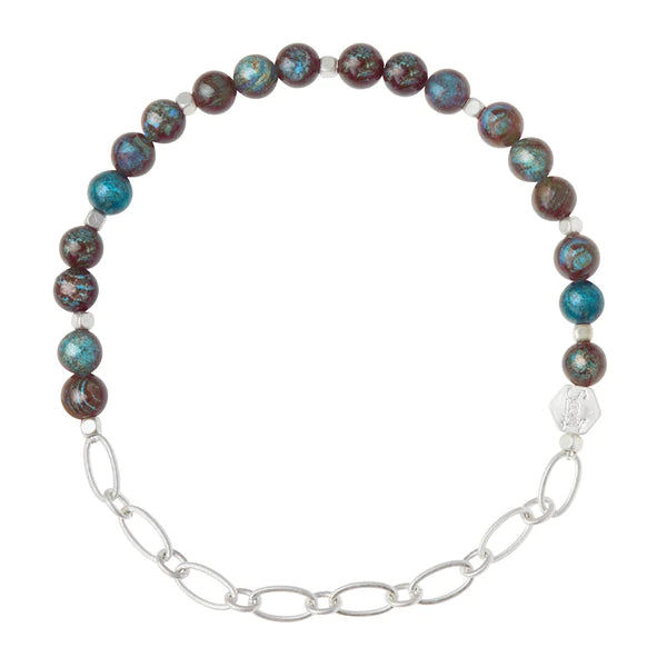 Mini Stone Chain Stacking Bracelet