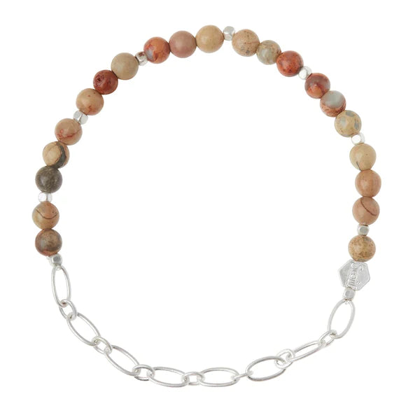 Mini Stone Chain Stacking Bracelet