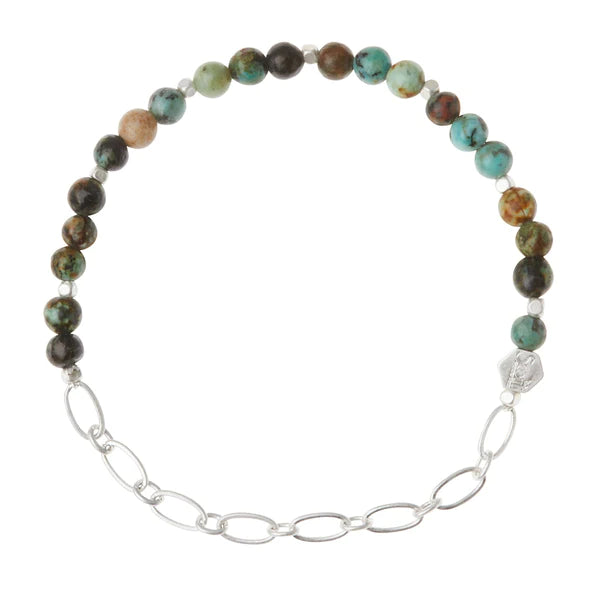 Mini Stone Chain Stacking Bracelet