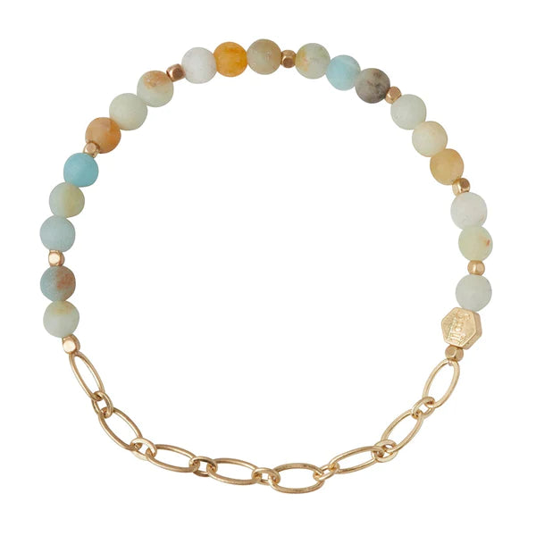 Mini Stone Chain Stacking Bracelet